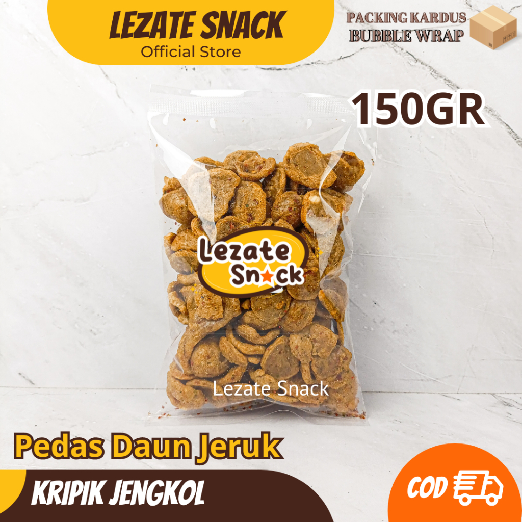

Kerupuk Jengkol Pedas 150GR Murah Renyah Gurih / Krupuk Jengkol Pedas Daun Jeruk Bantat Matang Padang Balado