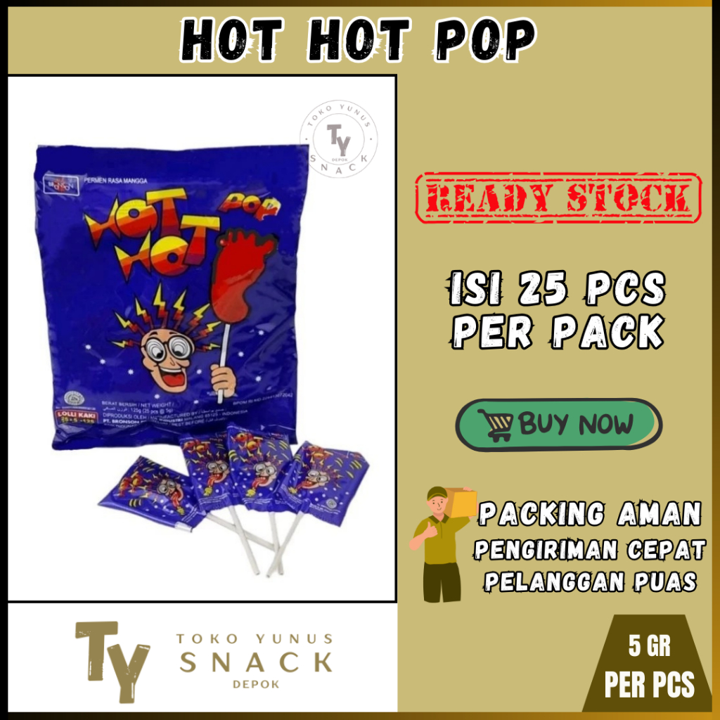 

HOT HOT POP PERMEN KAKI JADUL ISI 25 PCS @5GR