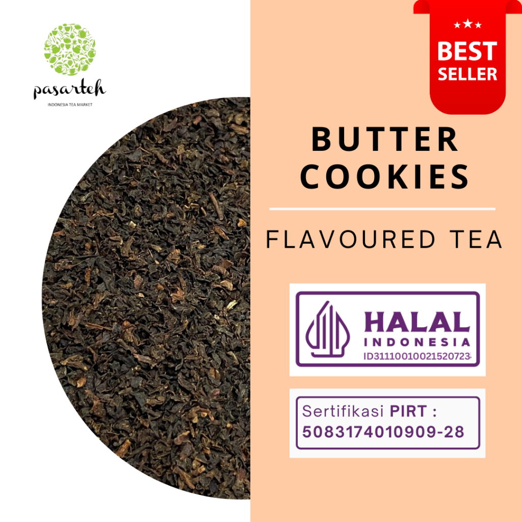 

[ Pasarteh ] Butter Cookies Tea I Teh Butter Cookies I Flavour Tea I Teh Rasa - 20 Gram