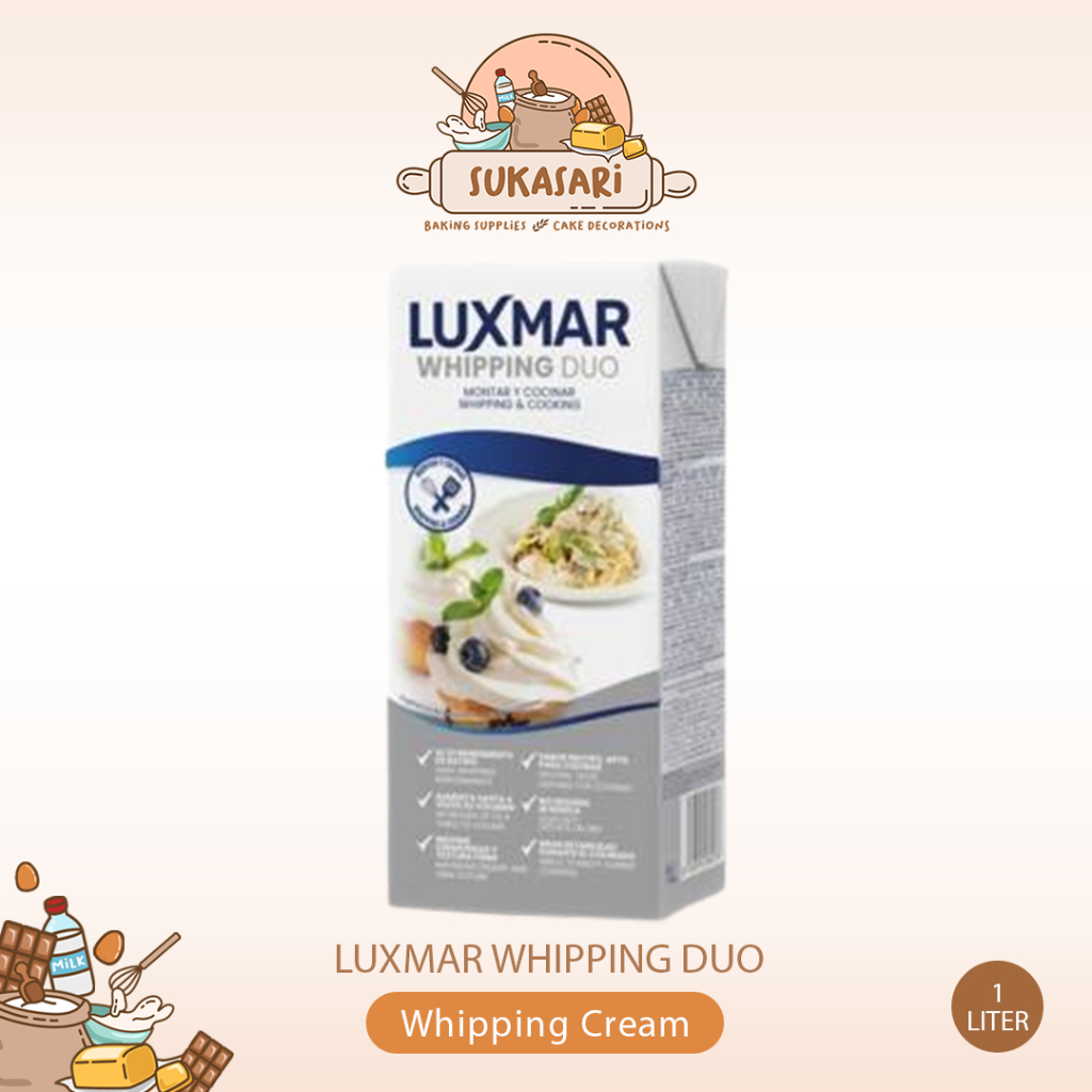 

LUXMAR whipping Duo 1lt whipping cream 1lt heavy cream krim kental dairy cream