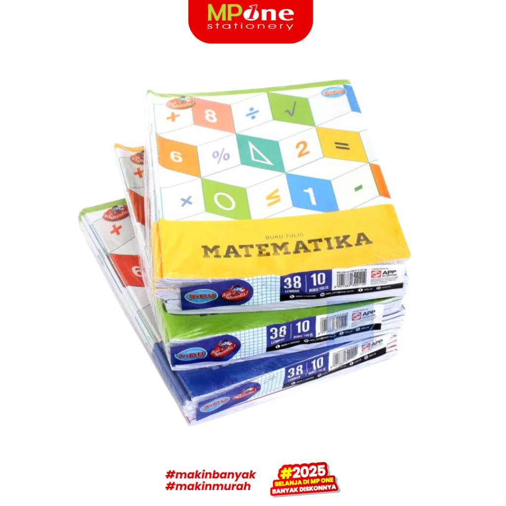 

(1 PCS) Sidu Buku Tulis Matematika 38 Lembar / Buku Tulis Matematika Kotak - Kotak Kecil SINAR DUNIA