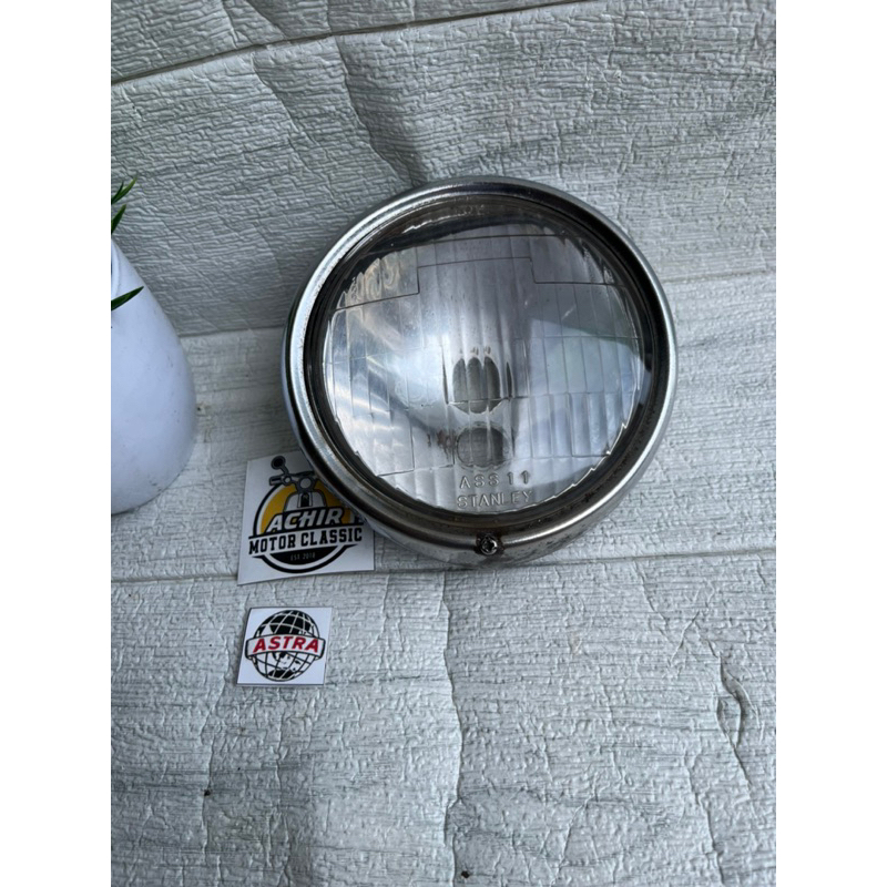 REFLEKTOR LAMPU DEPAN SET RING HONDA C70 ORIGINAL SECOND