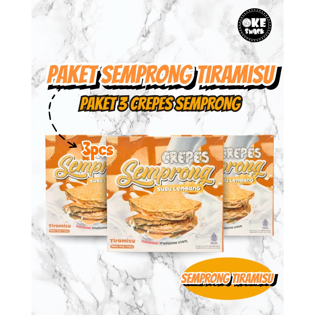 

Paket Hemat Crepes Semprong Triamisu isi 3