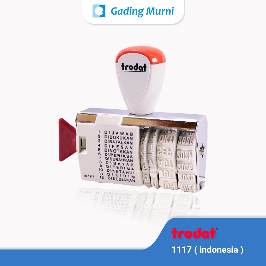 

Stempel Tanggalan Teks Trodat 1117 Phrases & Dater Stamp Bahasa Indonesia