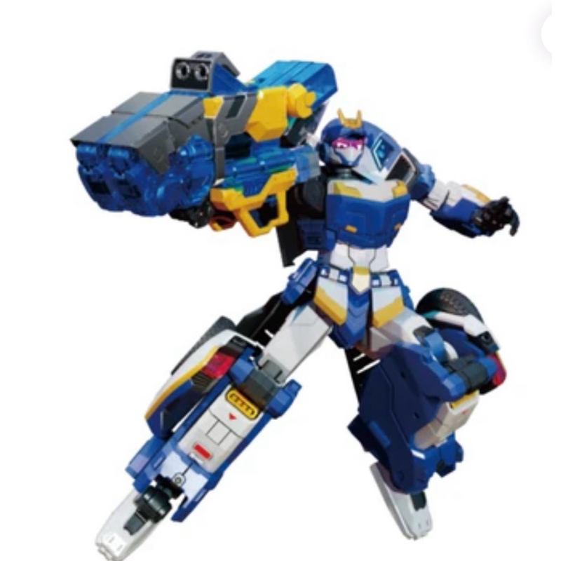 Metal Cardbot Robot Blue Cop