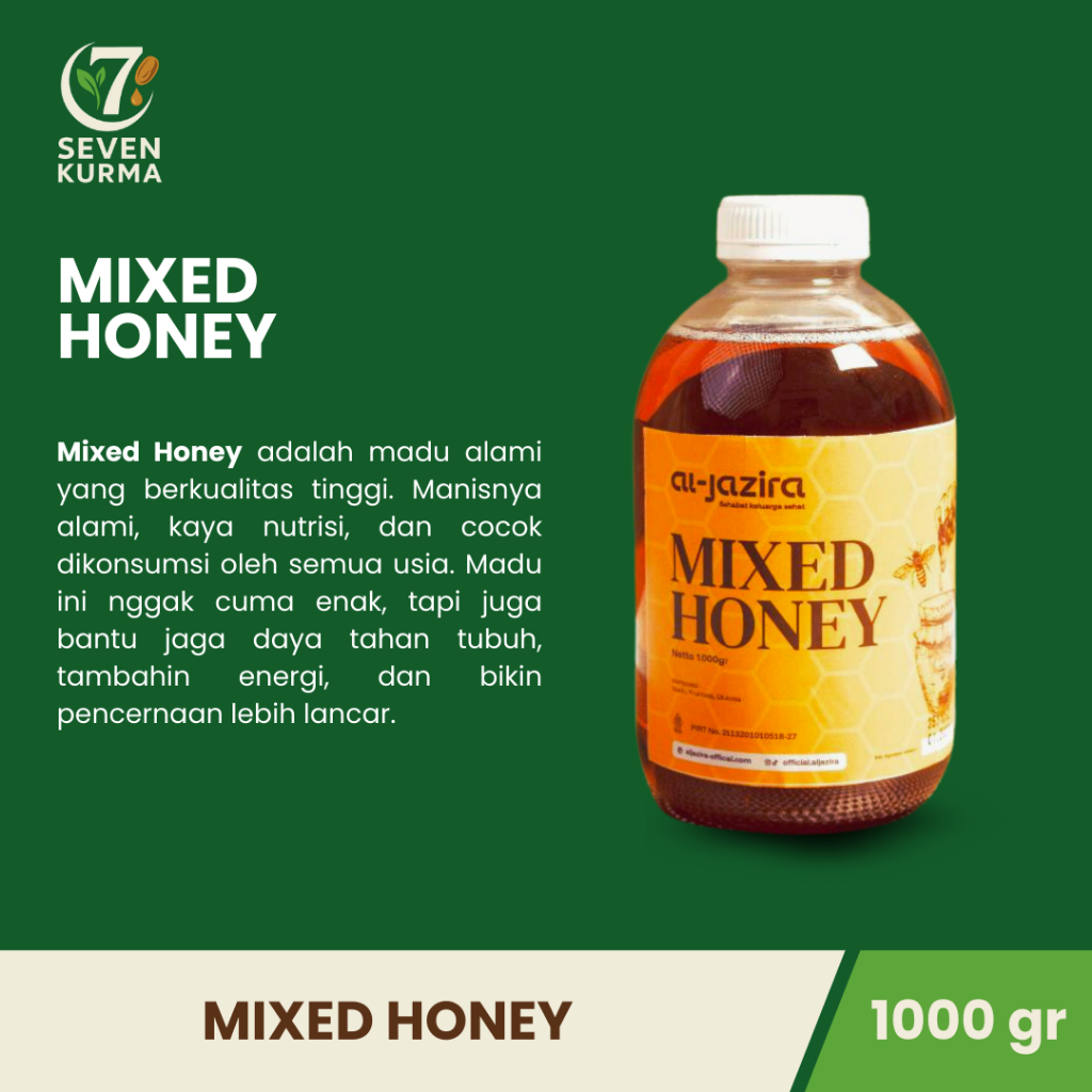 

NG SevenKurma Madu Mixed Honey 1kg Madu Multiflora 1kg
