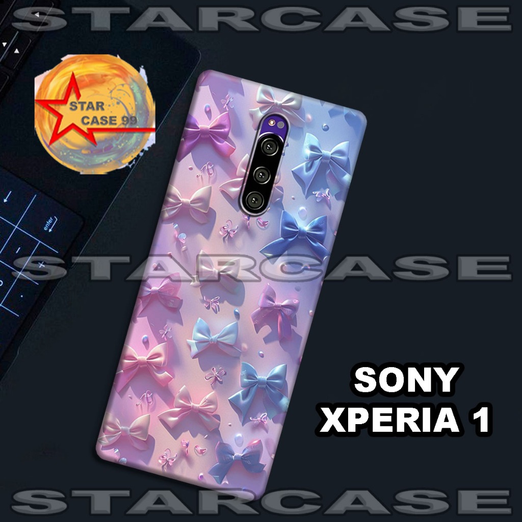 Softcase sony xperia 1/S25/Motif raibbon/case sony xperia 1/casing XPERIA 1/silicon/silikon