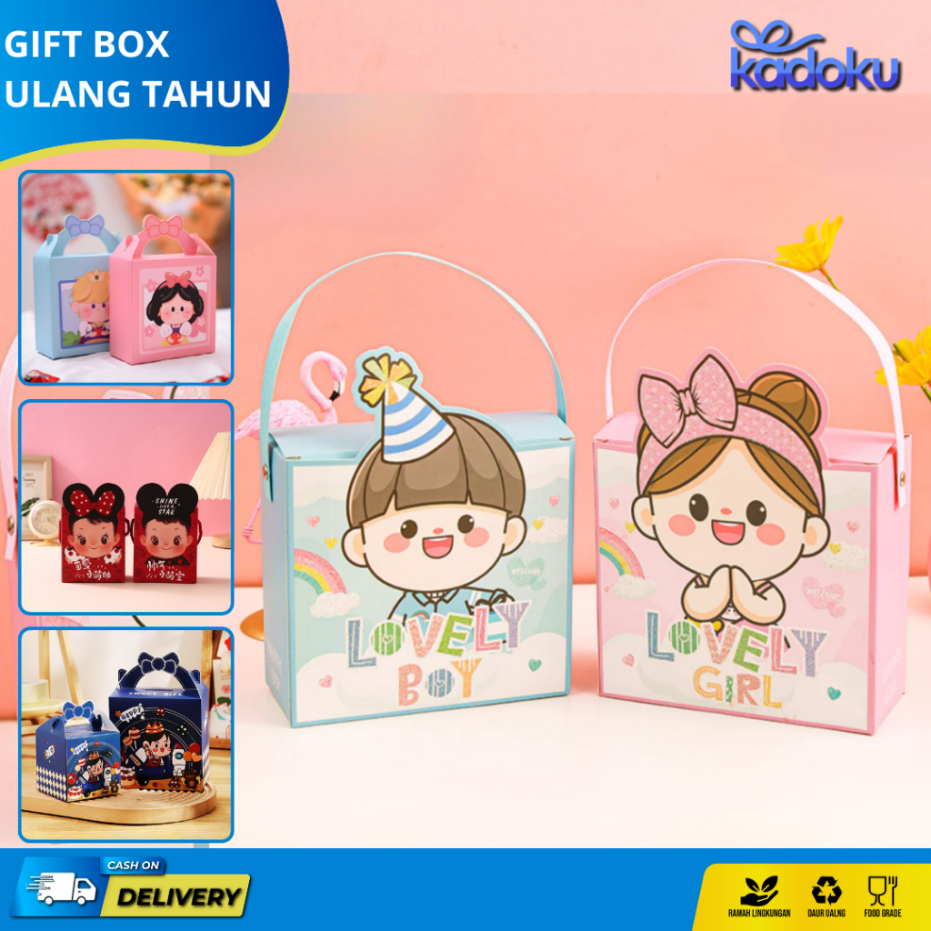 

Goodie Bag Ulang Tahun Anak Dino / Kotak Kado Ulang Tahun / Tas Ulang Tahun Anak / Paper bag Ulang Tahun Anak Bingkisan Ulang Tahun I BM21-BM22