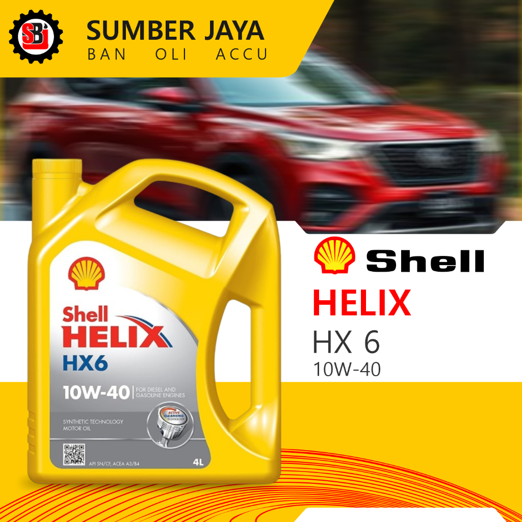 Oli Mesin Mobil Shell Helix HX6 10W40 (4L)