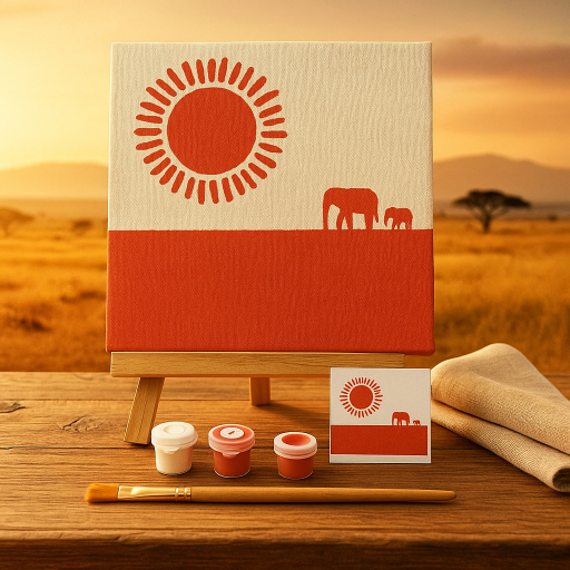 

SFO - DIY Paint By Numbers Kit 1 Set - African Elephants S