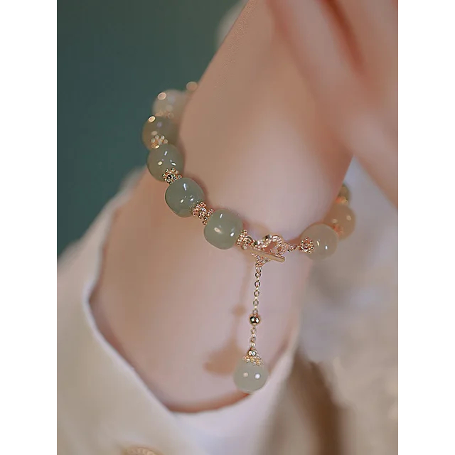 Qeena Gelang Emas Giok Titanium Wanita