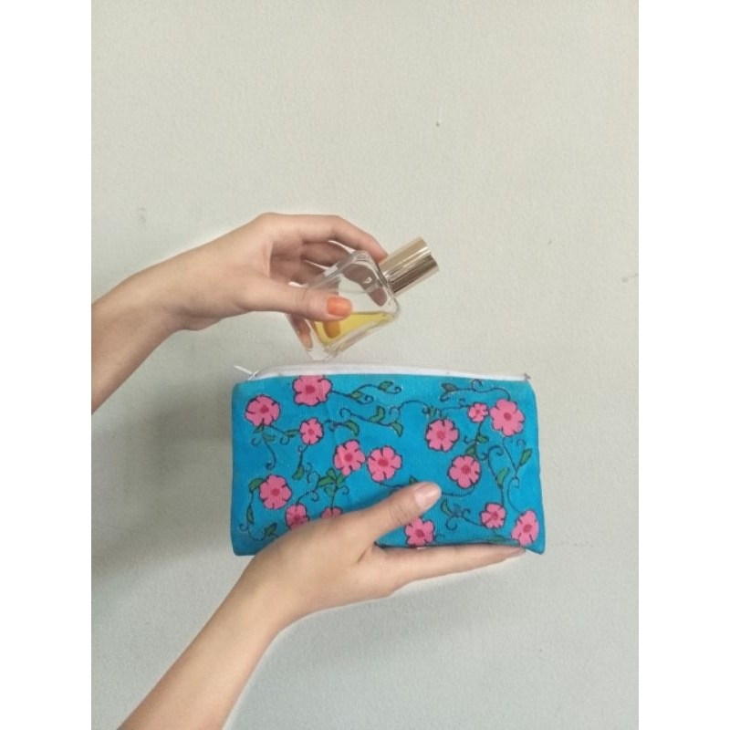 

pouch sakura biru dan pink tempat pensil anak remaja pouch makeup