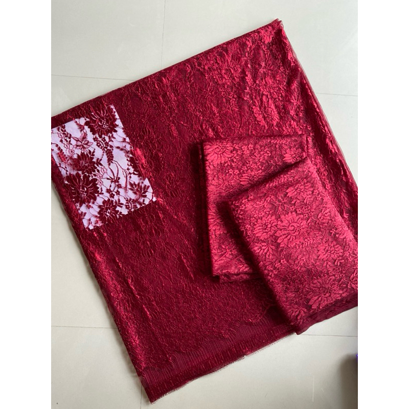 kain kebaya metalik glosy premium