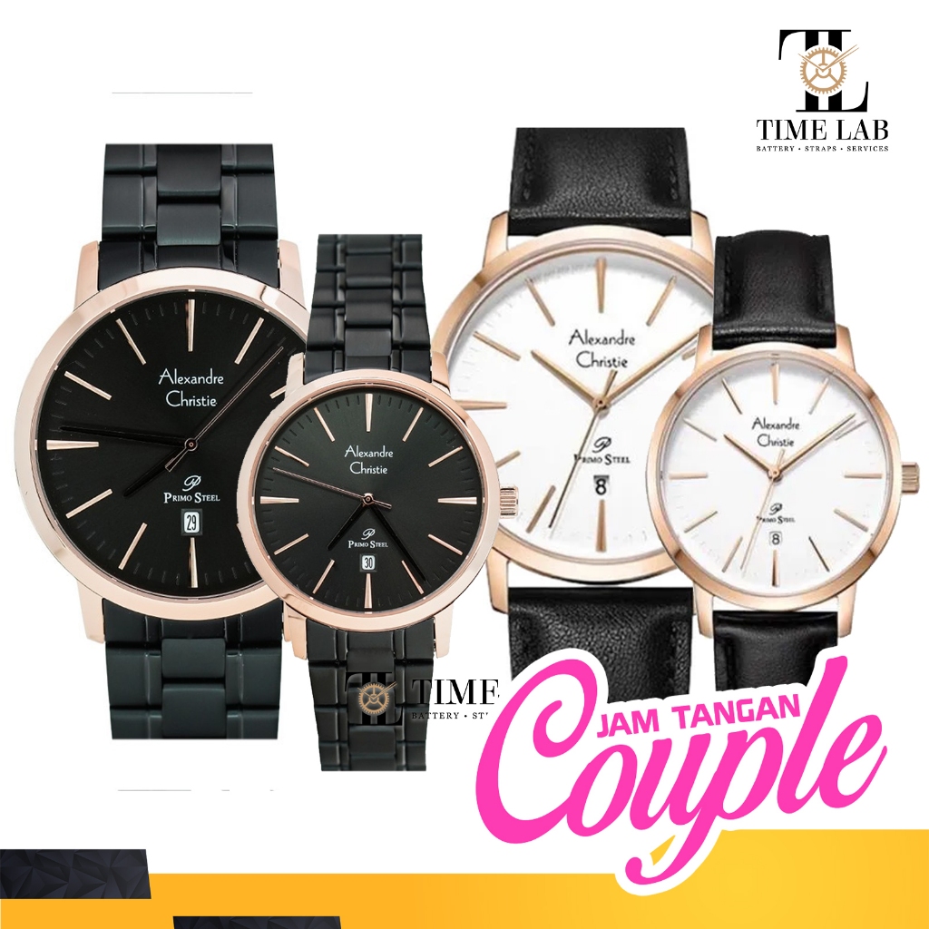 JAM TANGAN COUPLE ALEXANDRE CHRISTIE AC1028 / AC 1028 / AC1028LD / AC1028MD ORIGINAL GARANSI RESMI