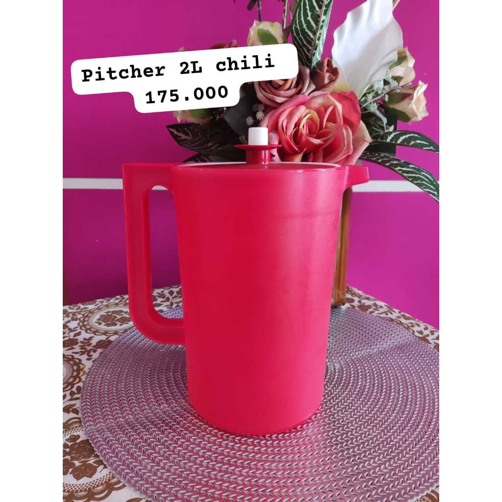 Teko / Water Jug Tupperware 2L Merah