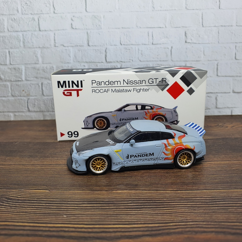 Mini GT Pandem Nissan GTR R35 ROCAF Malataw Fighter Duck Tail Ver LHD No 99 Taiwan Exclusive Diecast