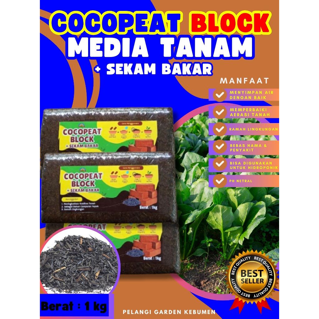 TERBAIK  Cocopeat Lembaran, Cocopeat Media Tanam, Cocopeat Media Tanam 1Kg