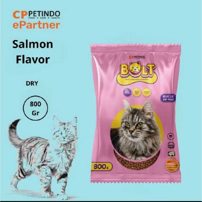 BOLT SALMON Pink - Makanan Kucing BOLT Kiloan Repack - Bolt Salmon Freshpack Makanan Dryfood