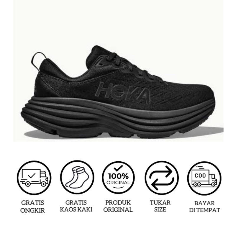 HOKA ORIGINAL BONDI 8 Full Black