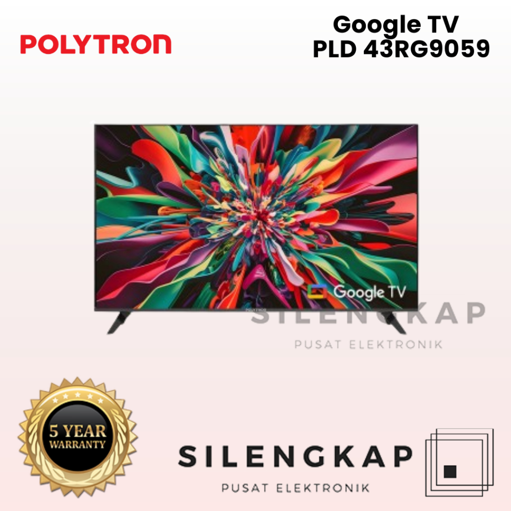 TV POLYTRON LED SmartTV 43 inch PLD 43RG9059 Cinemax Google TV Youtube, Netflix, Disney+ Hotstar