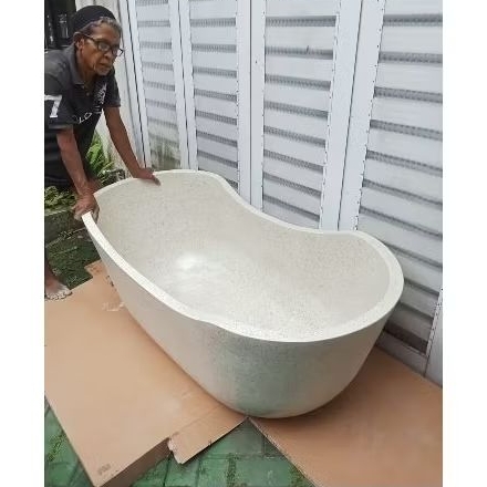 bathtub teraso model lengkung L150cm