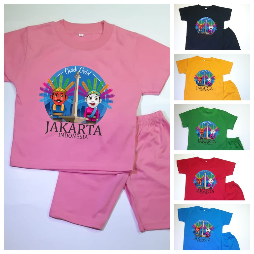Vilenkids - Setelan Baju Anak Laki-Laki Model Ondel - Ondel Jakarta