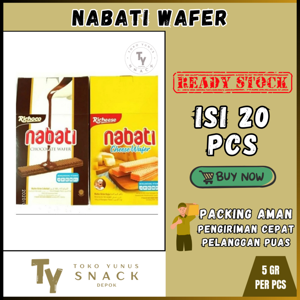 

NABATI WAFER BOX ISI 20 PCS @5GR