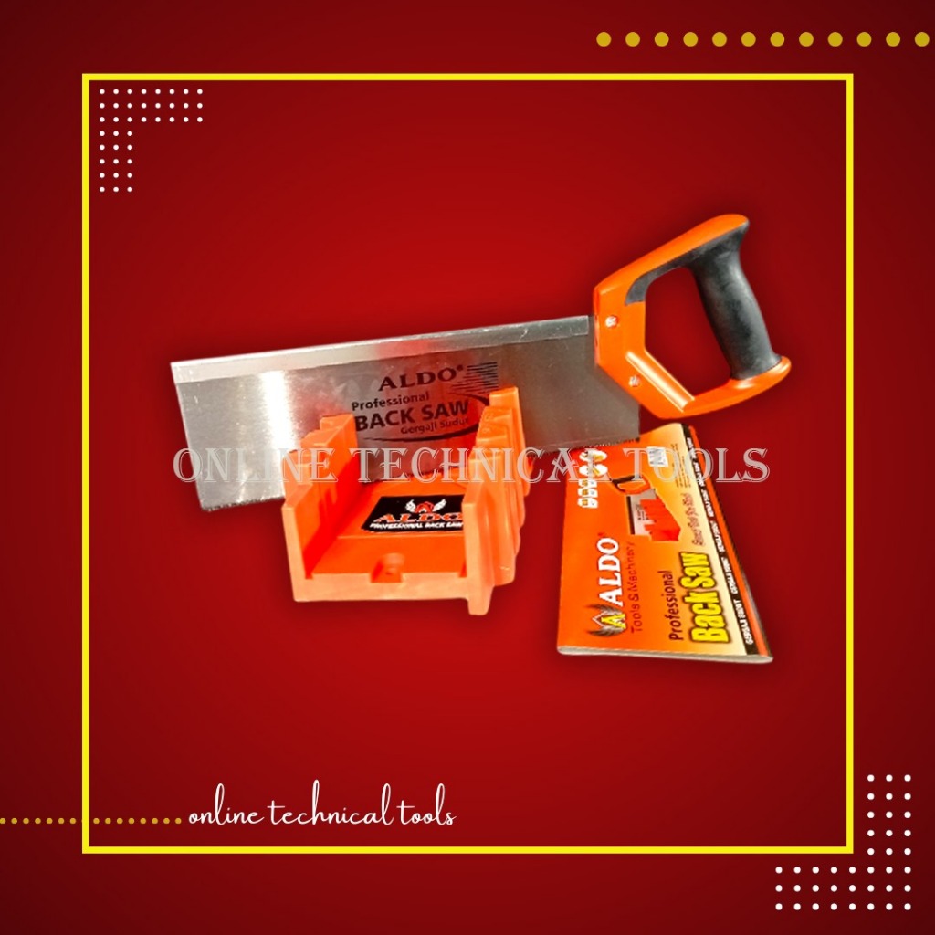ALDO Professional Back Saw Set – Gergaji Sudut + Miter Box - Gergaji Figura