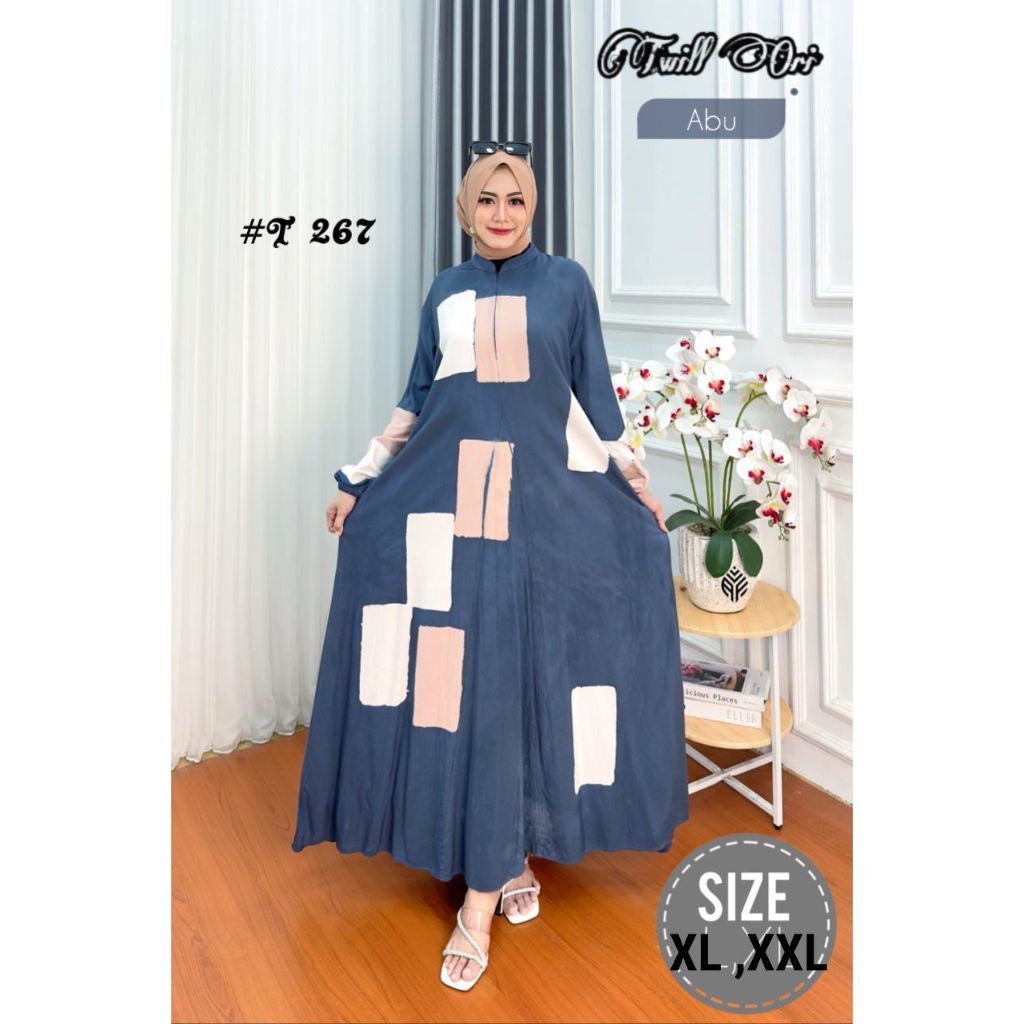 GAMIS TWILL ORI MURAH || GAMIS SYAR'I || GAMIS TWILL PEKALONGAN || GAMIS TWILL MOTIF TERBARU