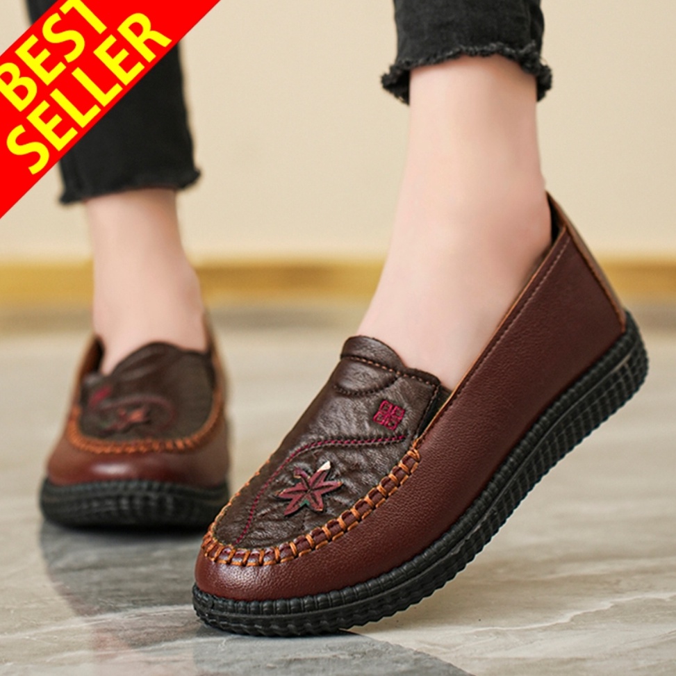 55HARGA SPESIAL QINGSHUI Sepatu Wanita Sepatu Flat Wanita Loafers Kerja