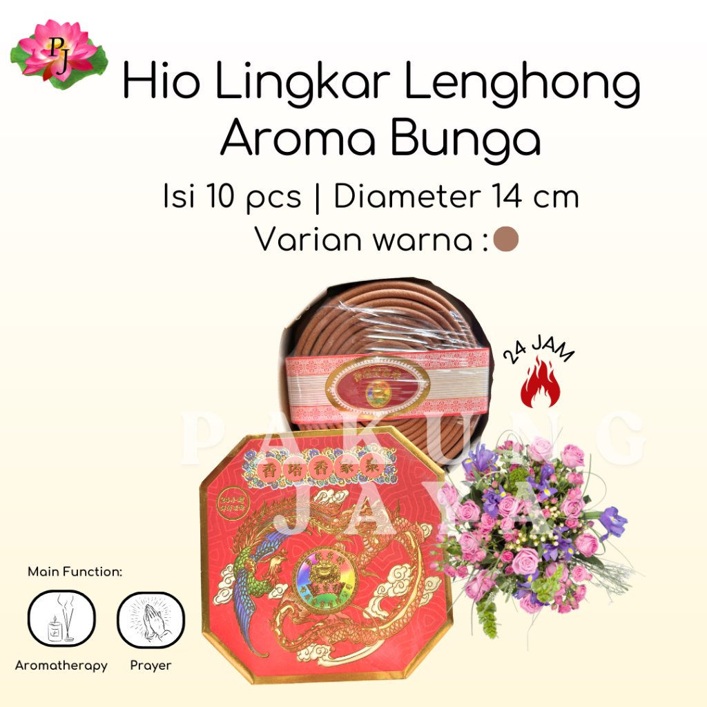 Hio Lingkar Lenghong Wangi Bunga Cap Golden Frog isi 10