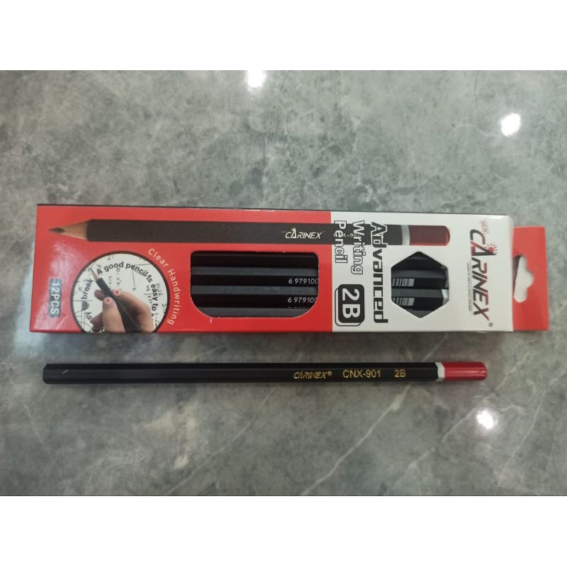 

pensil 2b carinex hitam per pack isi 12 pcs