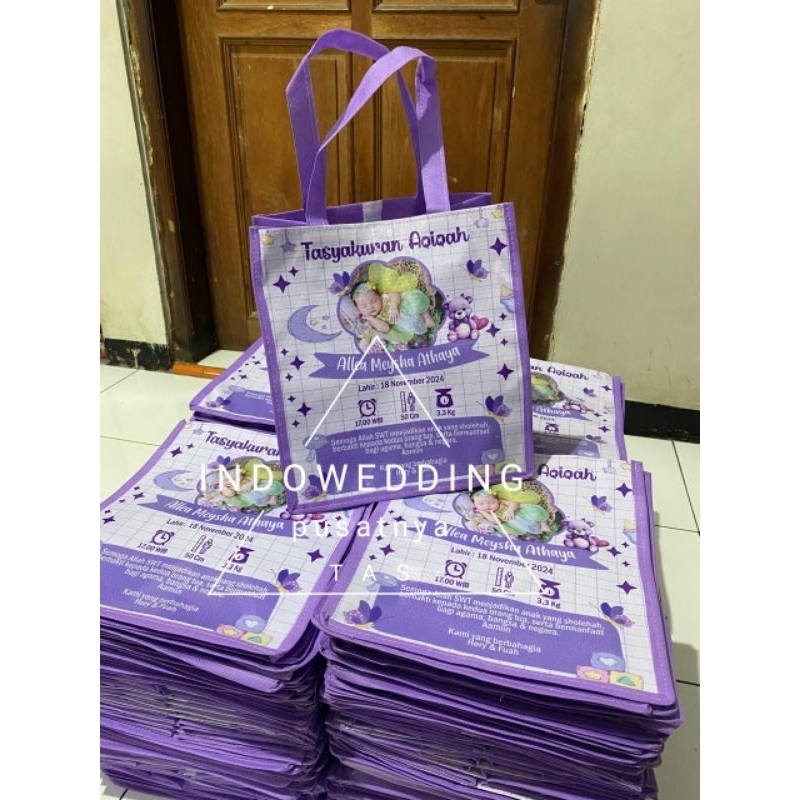 

Tas Tasyakuran Aqiqah/Tas Haul/Tas Berkat Pernikahan/Tas Ulang Tahun/Goodie bag/Tas Hantaran Berkat