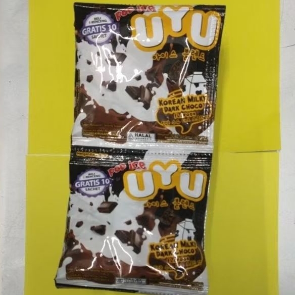 

Promo Pop Ice Uyu Dark Choco 23gr 1 Renceng bonus 10pcs