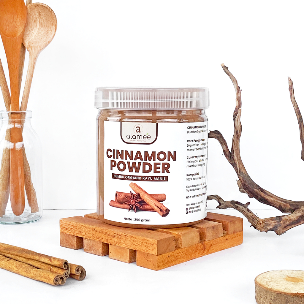 

ALAMEE Bubuk Kayu Manis Bumbu Dapur Instan Cinnamon Powder kayumanis Tanpa Campuran Organik 250gr
