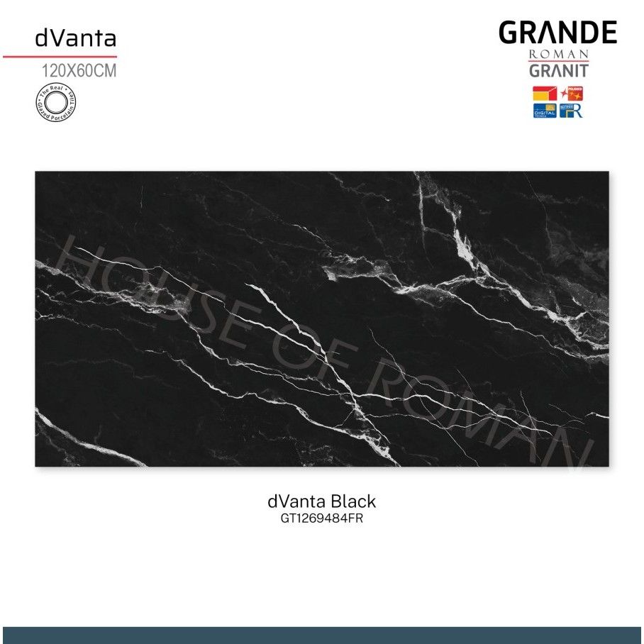 ROMAN GRANIT GRANDE dVanta Black 120x60 GT1269484FR ROMAN GRANIT