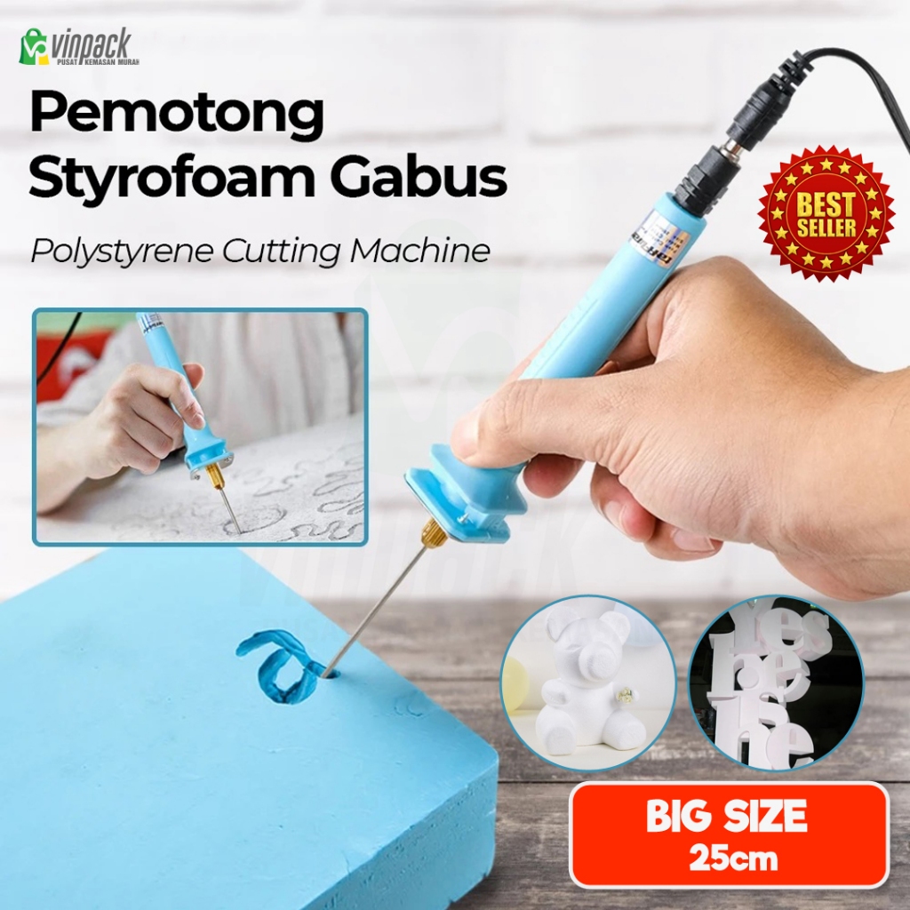 

Alat Potong Styrofoam Solder Ukir Gabus Cutter Polystyrene EPE Foam Adaptor Listrik/ Sterofoam Cutter Alat Potong Gabus DIY Craft Tools Kerajinan 10-25 CM/ Solder Gabus Foam Cutter Pen