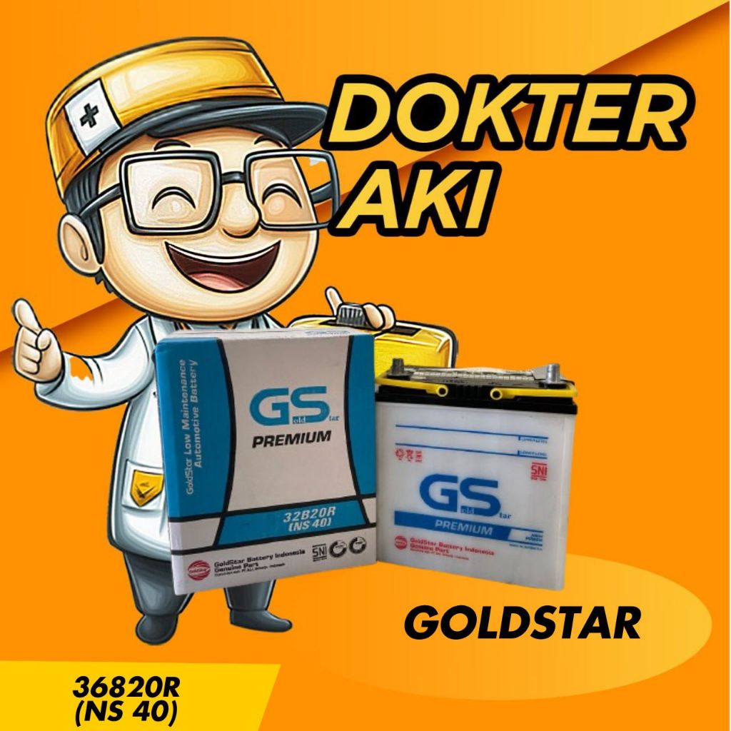 Aki Mobil Espass Futura Bergaransi , Merk :  GOLD STAR NS-40