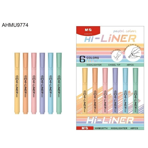 

M&G HIGHLITER HI-LINER PASTEL COLORS AHMU9774 - 10037594