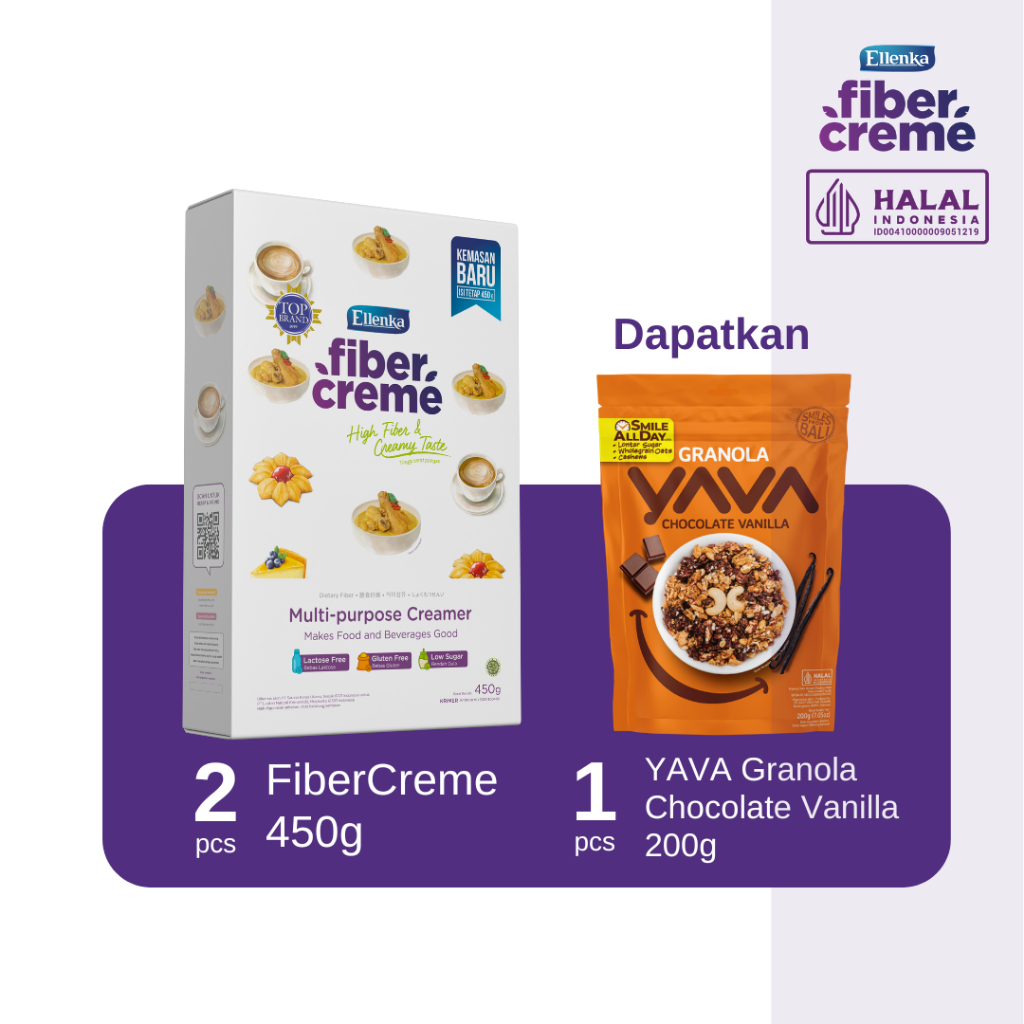 

NO_MORE [Package Bundle FiberCreme x YAVA Granola] FiberCreme 450 Twinpack Free YAVA Granola