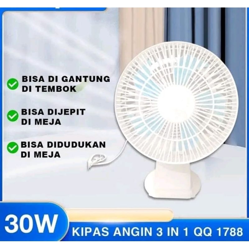 Kipas Angin Jepit QQ Dan Meja 8INCH - Kipas Angin Multifungsi