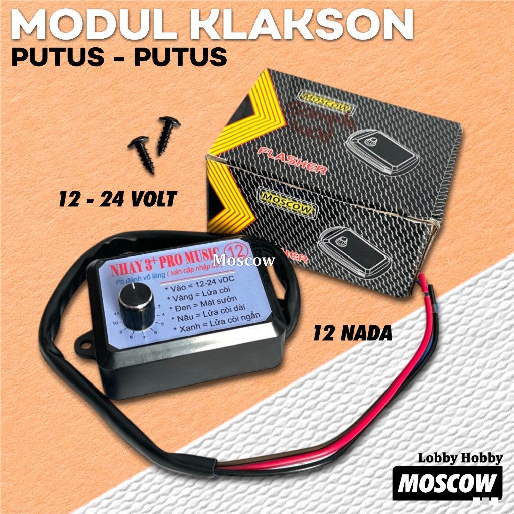 Modul Relay Klakson Suara Putus Putus 12 - 24 Volt Pnp Motor Mobil Universal Stelan tombol Putar MOD