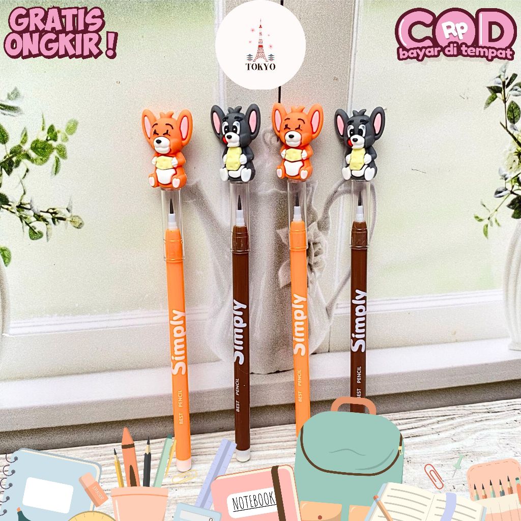 

Pensil Susun Bensia Tom and Jerry Perlengkapan Sekolah Stationery Lucu Alat Tulis