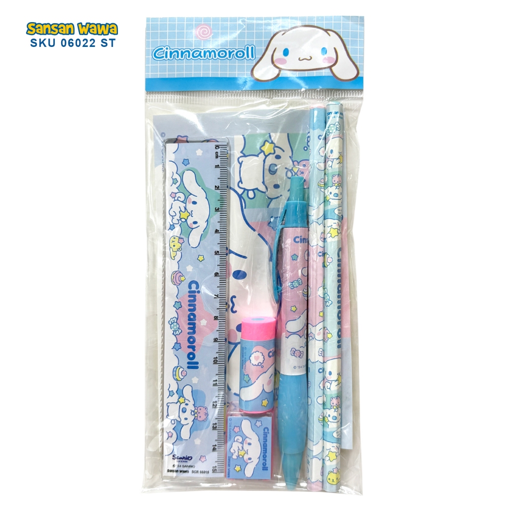 

Stationery Set / Set Alat Tulis Sekolah 6 in 1 Karakter Princess, Mickey, Dino, Unicorn, Frozen