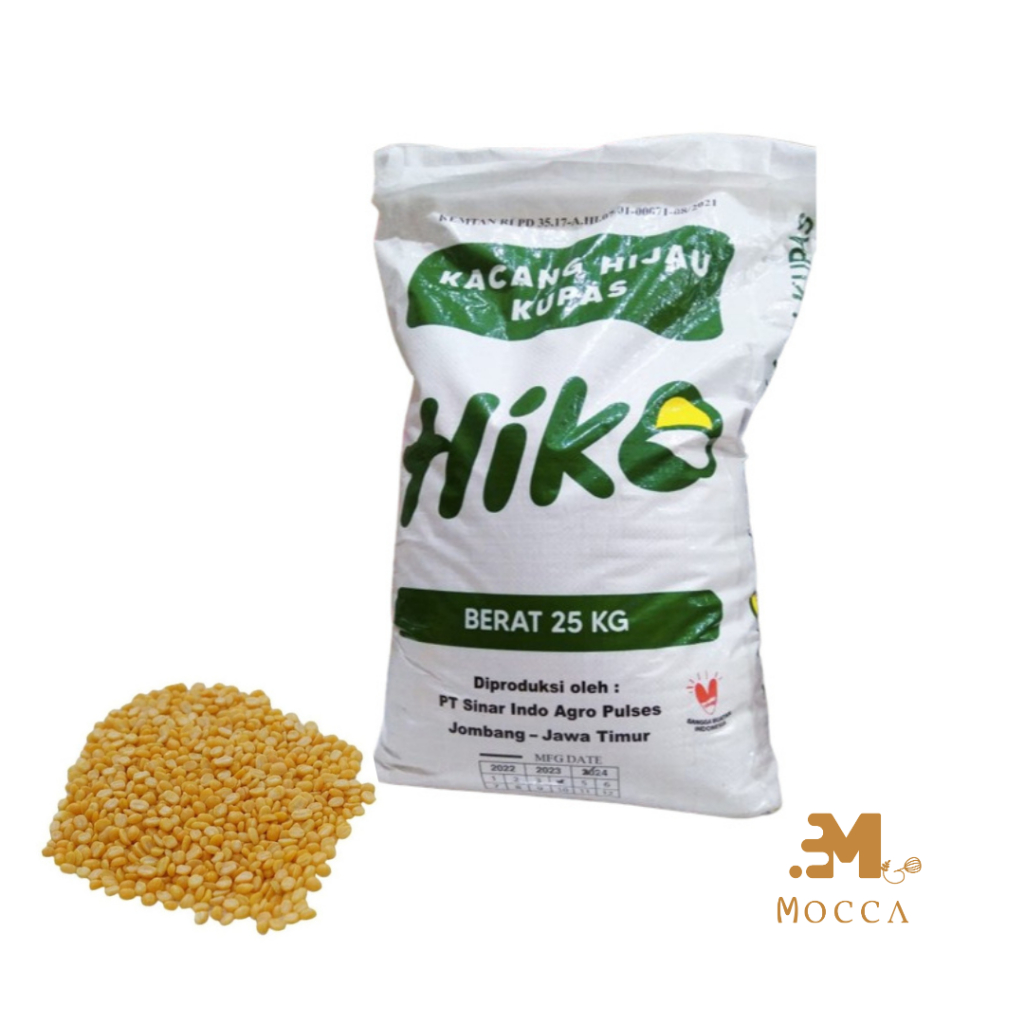 

KACANG HIJAU KUPAS HIKO REPACK 1KG 500GR 250GR