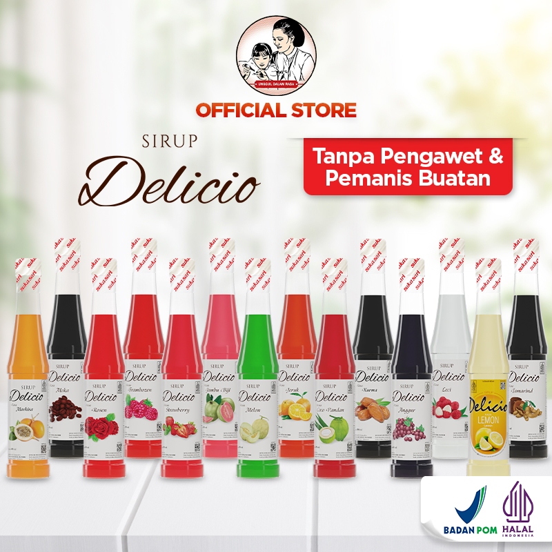 

Sirup Delicio isi 450 ml botol plastik PET