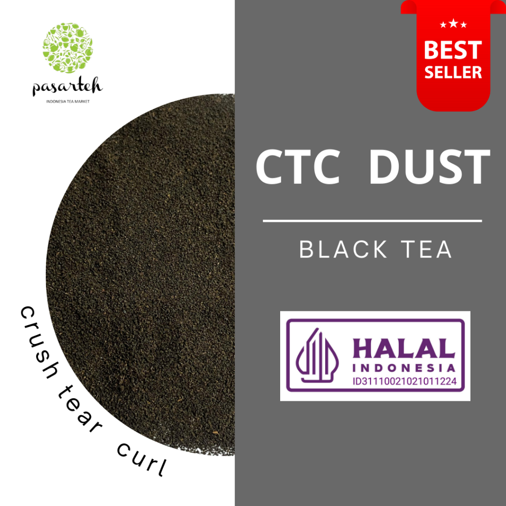 

[ pasarteh ] Black Tea CTC Dust I Teh Hitam I Teh Indonesia I Es Teh I Milk Tea I Teh Hitam Serbuk - 1 Kg