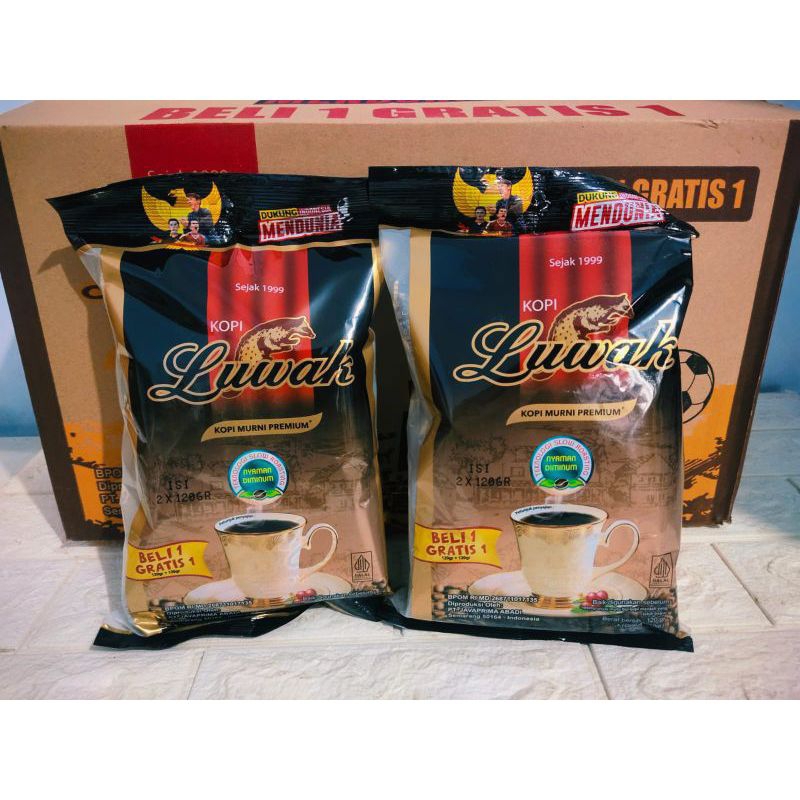 

Luwak kopi murni premium beli 1 gratis 1 harga Kartonan isi 12pak