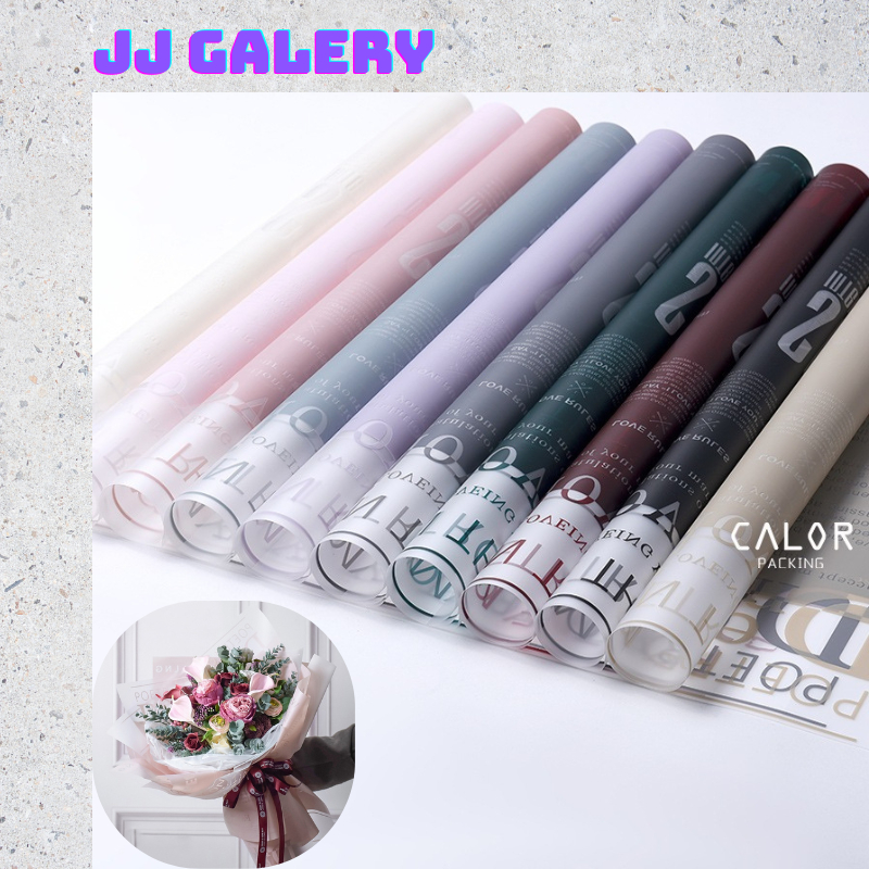 

Kertas Buket Bunga Wisuda Anniversary Romantis Gift Transparan Flower Wrapping Letter Waterproof Cellophane KB031