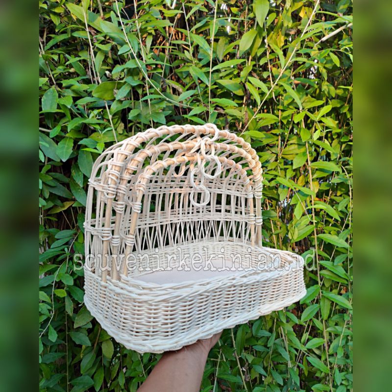 Kranjang rotan sangkar ayunan kotak seserahan